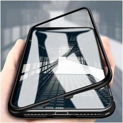 Mobigear GlassGuard Coque iPhone 11 Pro Coque arrière en Verre trempé - Noir / Transparent