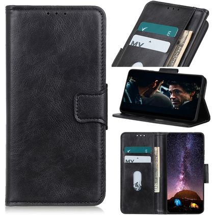 Mobigear Classy Housse iPhone 12 Pro Max Etui Porte-Monnaie - Noir