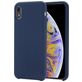 Mobigear Rubber Touch Coque iPhone XR Coque arrière en Silicone - Bleu Marin