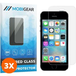 Mobigear iPhone 5S Verre trempé Protection d'écran - Compatible Coque (Lot de 3)