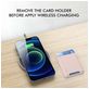 Mobigear Pocket - Porte Cartes en en Silicone - 2 Cartes - Compatible MagSafe - Gris
