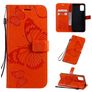 Mobigear Butterfly Housse Samsung Galaxy A71 Etui Porte-Monnaie - Orange