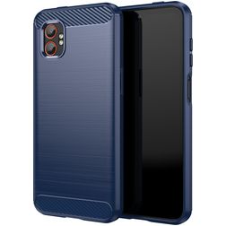 Mobigear Brushed Slim Coque Samsung Galaxy Xcover 7 Pro Coque arrière en TPU Souple - Bleu