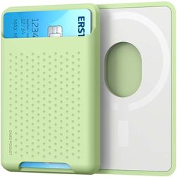 Mobigear Pocket - Porte Cartes en en Silicone - 2 Cartes - Compatible MagSafe - Vert