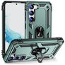 Mobigear Armor Ring Coque Samsung Galaxy S23 Coque arrière Rigide Anti-Chocs avec Anneau-Support - Vert