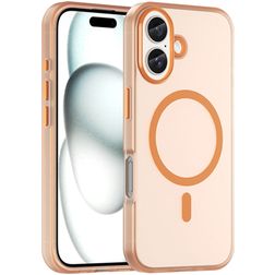 Mobigear Shockproof Coque iPhone 16 MagSafe Coque arrière en TPU Souple - Orange