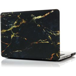 Mobigear Marble MacBook Pro 15 pouces (2008-2012) Coque rigide pour MacBook - Noir / Marron - Modèle A1260 / A1286
