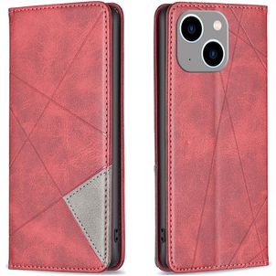 Mobigear Rhombus Slim Housse iPhone 15 Plus Etui - Rouge