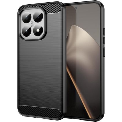 Mobigear Brushed Slim Coque Xiaomi 15T Coque arrière en TPU Souple - Noir