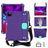 Mobigear Ruggedized Coque iPad 10 (2022) Coque arrière en EVA + Porte-crayon + Bandoulière + Support Amovible - Violet