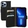 Mobiparts Saffiano Wallet Housse iPhone 13 Pro Etui Porte-Monnaie - Noir