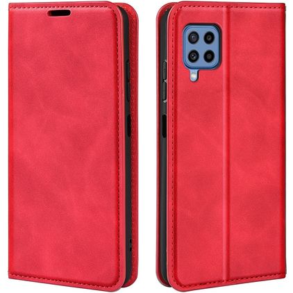 Mobigear Retro Slim Housse Samsung Galaxy M22 Etui Porte-Monnaie - Rouge