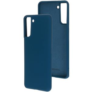 Mobiparts Coque Samsung Galaxy S21 Plus Coque arrière en Silicone - Blueberry Blue