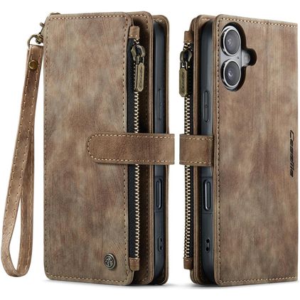 CaseMe C30 iPhone 17 Étui Portefeuille - Marron