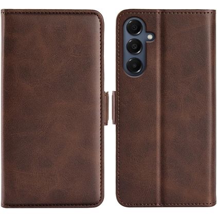 Mobigear Slim Magnet Housse Samsung Galaxy A17 Etui Porte-Monnaie - Marron