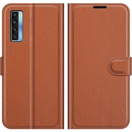 Mobigear Classic Housse TCL 20 5G Etui Porte-Monnaie - Marron