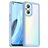 Mobigear Crystal Coque OPPO Reno 7 Lite Coque arrière Rigide - Transparent / Bleu
