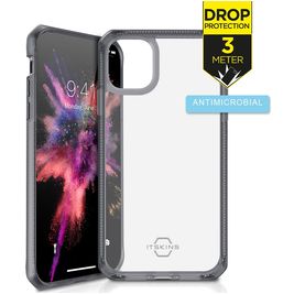 ITSKINS Level 2 HybridFrost Coque iPhone 11 Coque arrière Rigide Anti-Chocs - Transparent / Noir