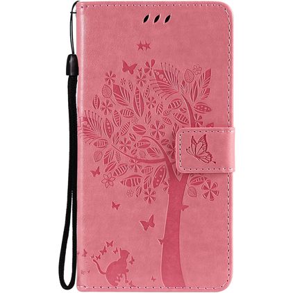 Mobigear Tree Samsung Galaxy S21 Étui Portefeuille - Magenta