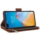 Mobigear Zipper Housse Huawei P40 Etui Porte-Monnaie - Marron