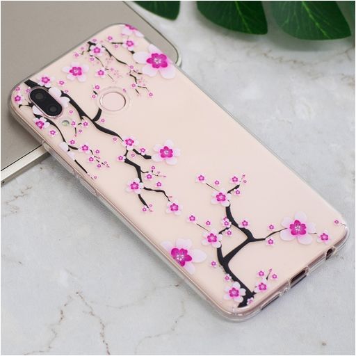 Mobigear Design Coque Huawei P20 Lite (2018) Coque arrière en TPU Souple - Fleur