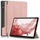 Mobigear Tri-Fold Coque Samsung Galaxy Tab S9 Plus Etui + Porte-crayon - Rose doré