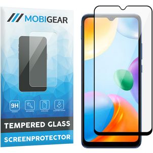 Mobigear Premium Xiaomi Redmi 10C Verre trempé Protection d'écran - Compatible Coque - Noir