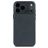 Decoded Coque iPhone 17 Pro Coque arrière en Cuir Véritable Anti-Chocs - Navy Shadow