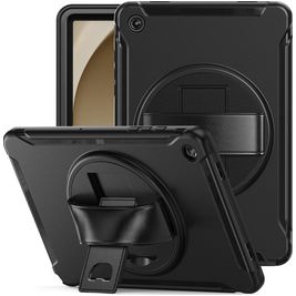 Mobigear SureGrip Coque Samsung Galaxy Tab A9 Plus (2023) Coque arrière en Plastique rigide,Silicone + Support Amovible - Noir