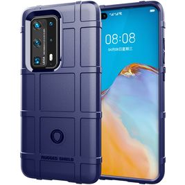 Mobigear Rugged Shield Coque Huawei P40 Pro Plus Coque arrière en TPU Souple Anti-Chocs - Bleu