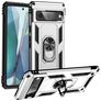 Mobigear Armor Ring Coque Google Pixel 7 Coque arrière Rigide Anti-Chocs avec Anneau-Support - Argent