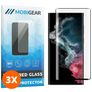 Mobigear Premium Samsung Galaxy S22 Ultra Verre trempé Protection d'écran - Compatible Coque - Noir (Lot de 3)
