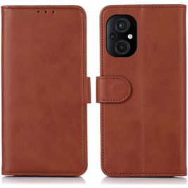 Mobigear Wallet Housse POCO M5 Etui Porte-Monnaie - Marron