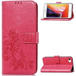 Mobigear Clover Housse iPhone 8 Etui Porte-Monnaie - Rose