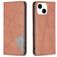 Mobigear Rhombus Slim Housse iPhone 15 Etui - Marron