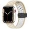 Mobigear Sport Plus Mag Bracelet Silicone Apple Watch Fermeture magnétique - 49/46/45/44 mm - Blanc / Beige