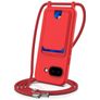 Mobigear Lanyard Card Google Pixel 10a Coque avec cordon en Silicone et Porte-Cartes - Rouge