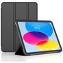 Mobigear Tri-Fold Gel Coque iPad 10 (2022) Etui en TPU,Similicuir - Noir