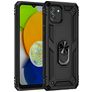 Mobigear Armor Ring Coque Samsung Galaxy A03 Coque arrière Rigide Anti-Chocs avec Anneau-Support - Noir