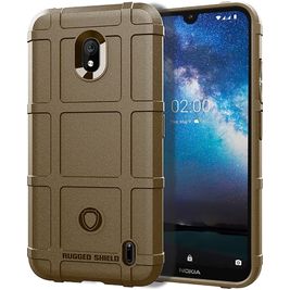 Mobigear Rugged Shield Coque Nokia 2.2 Coque arrière en TPU Souple Anti-Chocs - Marron