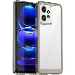 Mobigear Crystal Coque Xiaomi Redmi Note 12 Coque arrière Rigide - Transparent / Gris