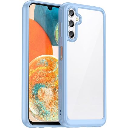 Mobigear Crystal Coque Samsung Galaxy A54 Coque arrière Rigide - Transparent / Bleu