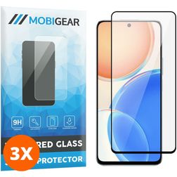 Mobigear Premium HONOR X8 Verre trempé Protection d'écran - Compatible Coque - Noir (Lot de 3)