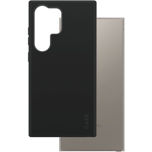 CARE by PanzerGlass Fashionable Coque Samsung Galaxy S25 Ultra Coque arrière en Silicone - Noir