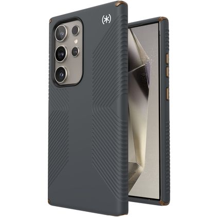 Speck Presidio2 Grip Coque Samsung Galaxy S24 Ultra Coque arrière Rigide Anti-Chocs - Charcoal Grey