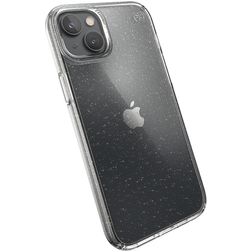 Speck Presidio Perfect Clear Glitter Coque iPhone 14 Plus Coque arrière Rigide Anti-Chocs - Transparent / Or