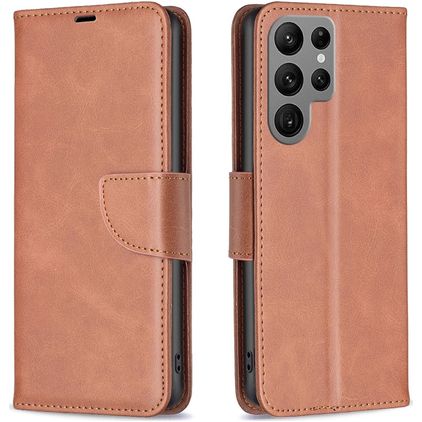 Mobigear Excellent Housse Samsung Galaxy S25 Ultra Etui Porte-Monnaie - Marron