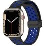 Mobigear Sport Plus Mag Bracelet Silicone Apple Watch Fermeture magnétique - 49/46/45/44 mm - Noir / Bleu