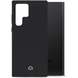Mobilize Rubber Gelly Coque Samsung Galaxy S22 Ultra Coque arrière en TPU Souple - Matt Black