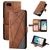 Mobigear Rhombus Housse iPhone SE (2022) Etui Porte-Monnaie - Marron